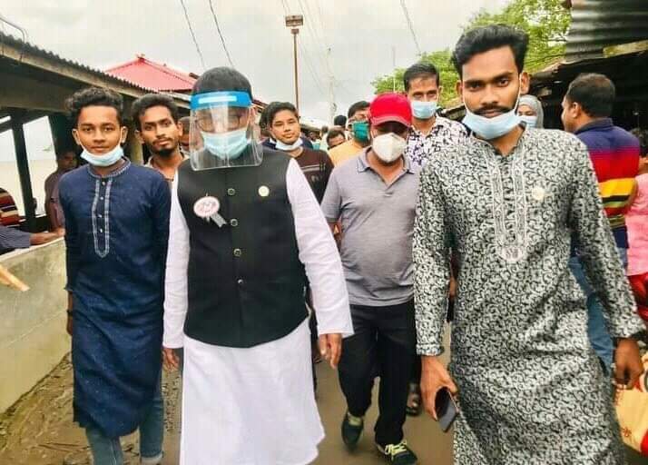 লালমোহন তজুমুদ্দিনের ৫ লক্ষ জনগণকে নিরাপদ ও সুরক্ষিত রাখার জন্য  এমপি শাওনের প্রাণপণ চেষ্টা। 