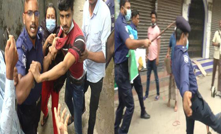 সিফাতের মুক্তির দাবিতে মানববন্ধন, পুলিশের লাঠিচার্জ