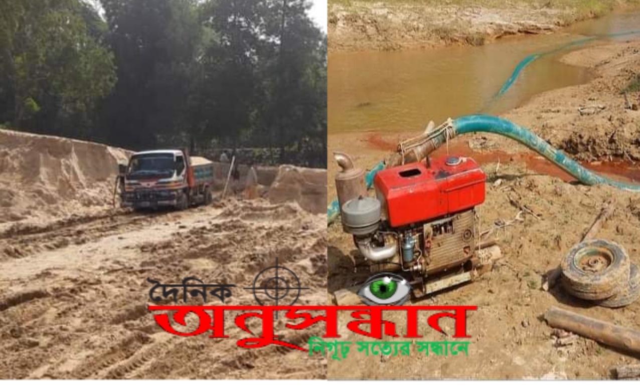 লামায় অবৈধ বালু উত্তোলন থামছেই না