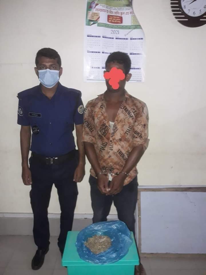ভোলার লালমোহন উপজেলায় গাঁজাসহ আটক এক