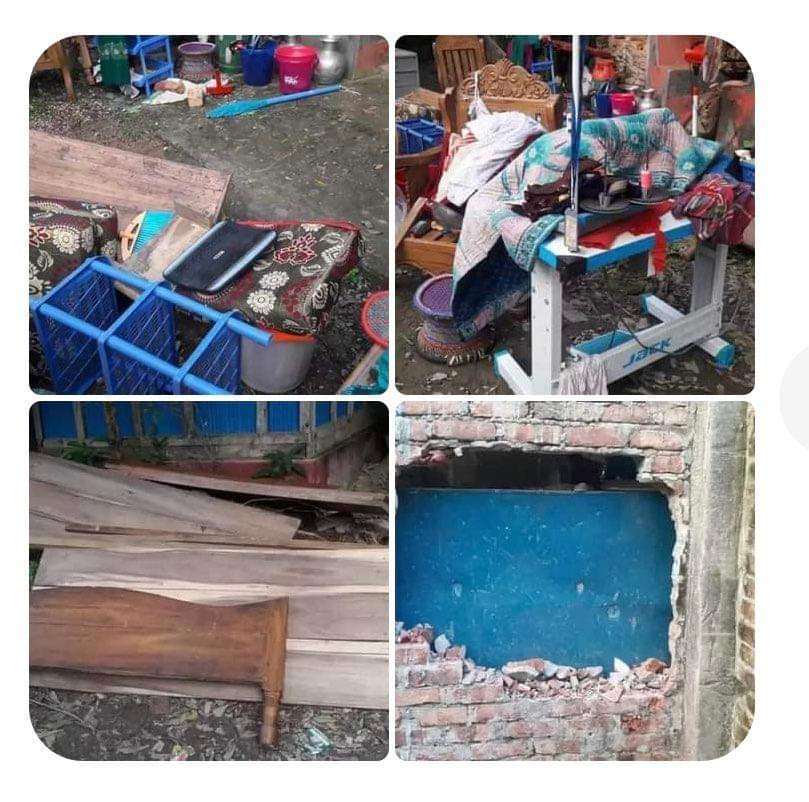 সন্দ্বীপে জায়গা জমি সংক্রান্ত মামলার জেরে ভাড়াটিয়া সন্ত্রাসী দিয়ে বসত ঘরে হামলা ও ভাঙচুর; এসআই'র বিরুদ্ধে পক্ষপাতিত্বের অভিযোগ