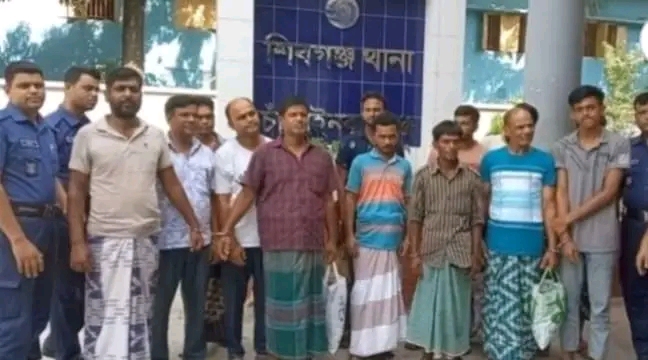 চাঁপাইনবাবগঞ্জের শিবগঞ্জে কৃষকদলের সমাবেশে হামলার ঘটনায় ১২ নেতাকর্মী আটক