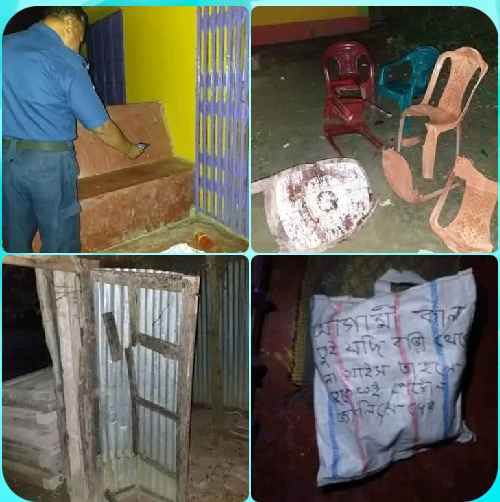 জাপা কেন্দ্রীয় নেতা ও হরিশপুরের সাবেক চেয়ারম্যানের বাড়িতে সন্ত্রাসী হামলা ও বোতল ভর্তি পেট্রোল রেখে হত্যার হুমকি বার্তা