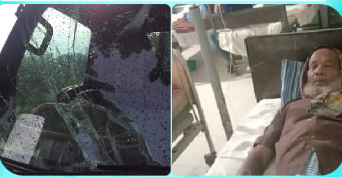 কচ্ছপিয়ায় জমি দখলকে কেন্দ্র করে হামলায়ঃ গাড়ির গ্লাস ভাংচুর ও পাহারাদার আহত