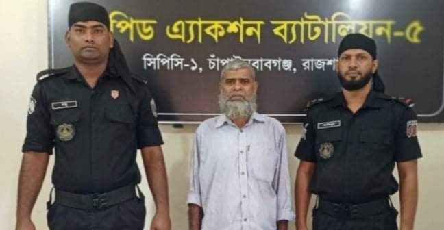 শিবগঞ্জে পিটিয়ে হত্যা মামলার আসামিকে আটক করেছে র্র্যাব