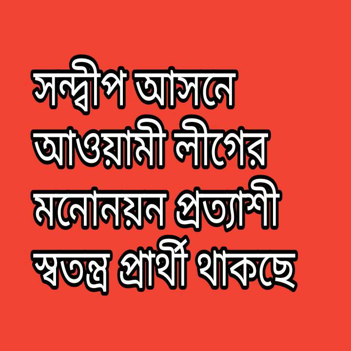 সন্দ্বীপে আওয়ামী লীগের প্রার্থী  মিতা, জোটের প্রার্থীতা চায় জাসদ: স্বাচিপ সভাপতি স্বতন্ত্র প্রার্থী 